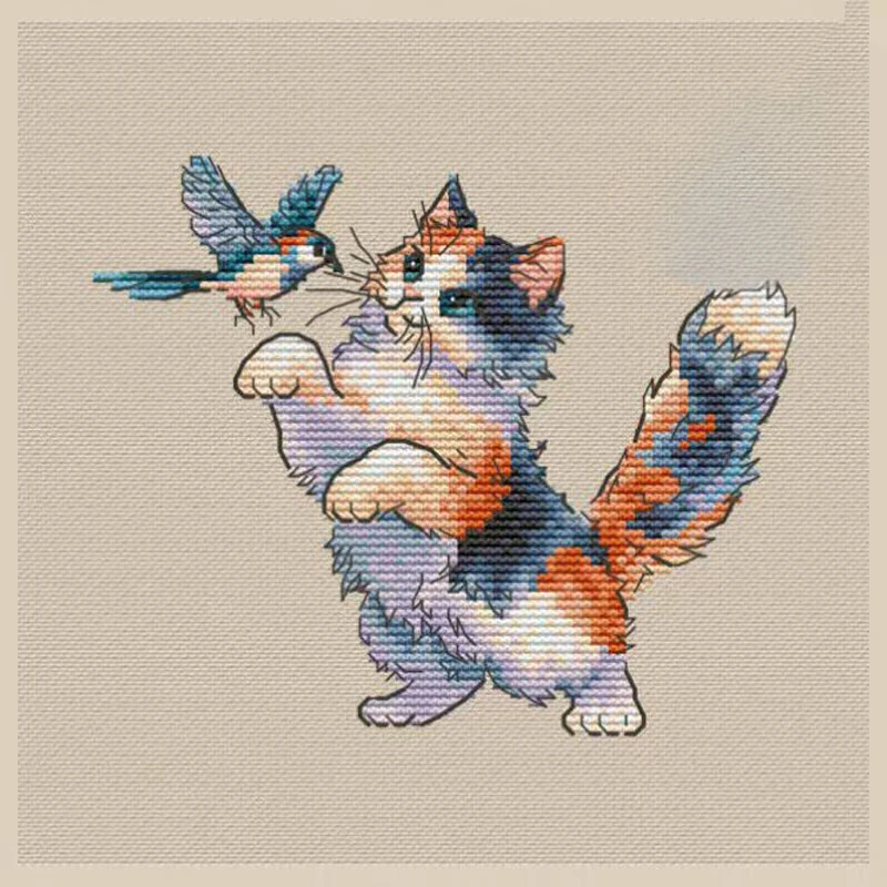 953 Kreuzstich-Set, Sets für Stickerei, Kreuzstich, Kreuzstich, komplettes Kit, Stich, Kreuzstich-Set, Nadel, Kunst und Handwerk, DIY