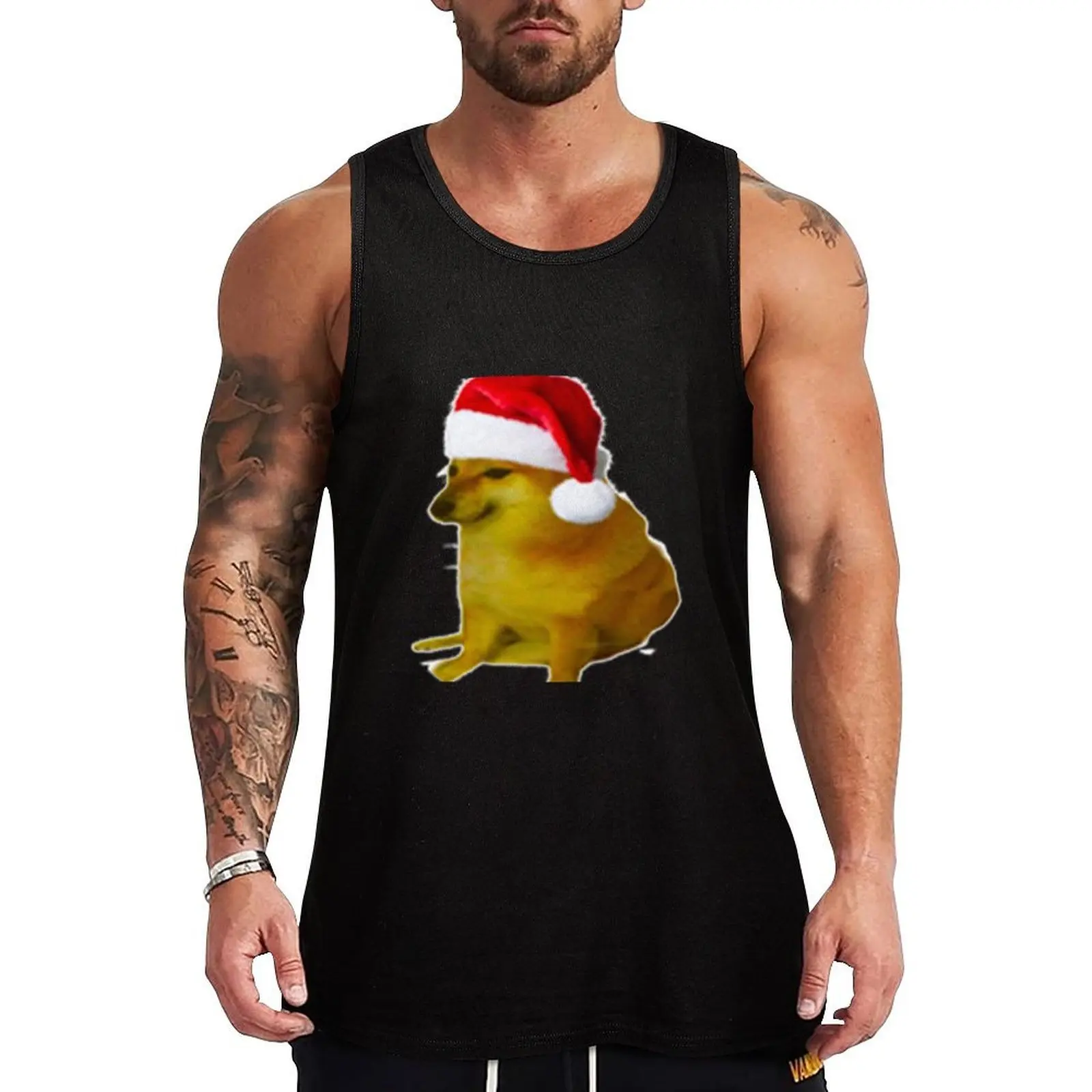 

Chrimas Cheems Tank Top summer gym accessories man Top summer singlet for men