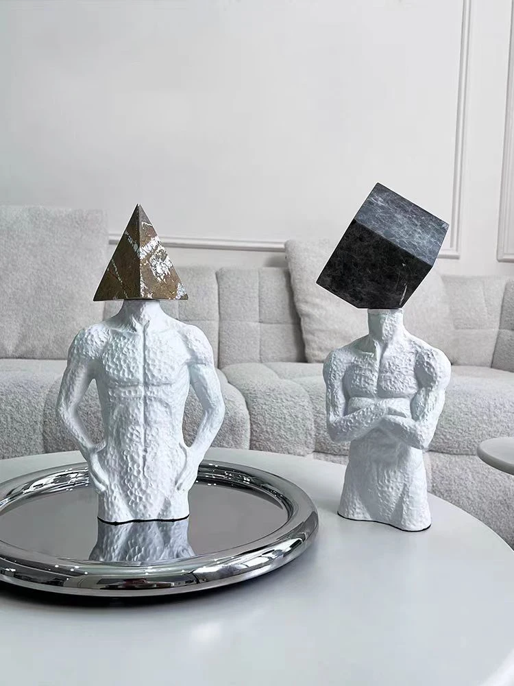 

Home Decoration Abstract Characters Statue Sculpture Luxury Living Room Decor Accessories Geometric Ceramics Ornament Gifts