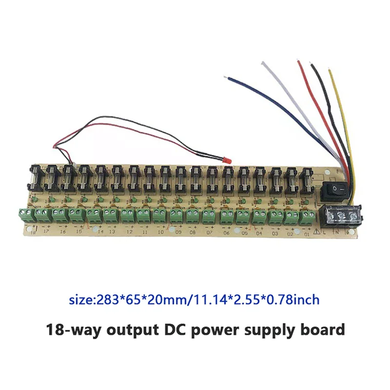 High Quality PCB Board Terminal 9/18-way Monitoring DC Power Supply Board for Switch Power Supply Electricity Current LED