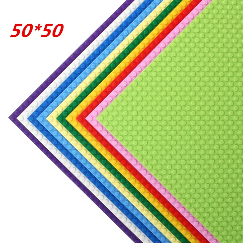 50*50 Dots Quality BasePlate Compatible Legoed Building Blocks DIY Base Plate 40*40cm Educatioinal Bricks Toys for LEGOed