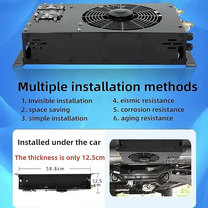 TELCOOL 48V Air Conditioner Hidden Underbody RV Air Conditioner Suitable for Construction Vehicles,Trailers, Campers & Trucks