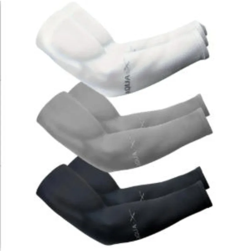 Unisex UV Protection Ice Silk Arm Sleeves Breathable Quick Dry Sunblock Covers For Cycling Running Outdoor Sports