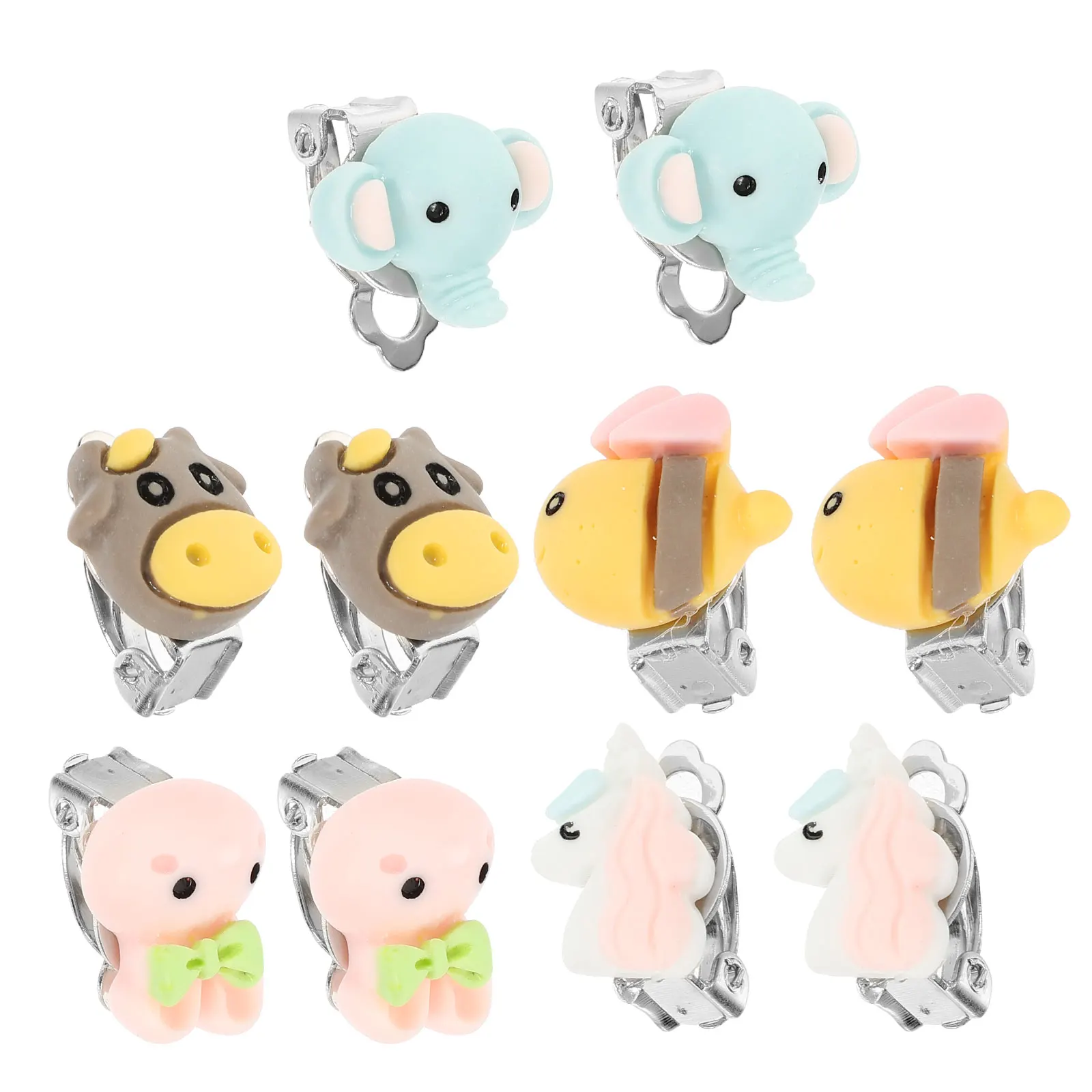 

Children's Earrings Childrens Clip on Accessories Girls Clip-on Girls' Cartoon For Kids Cute Clips