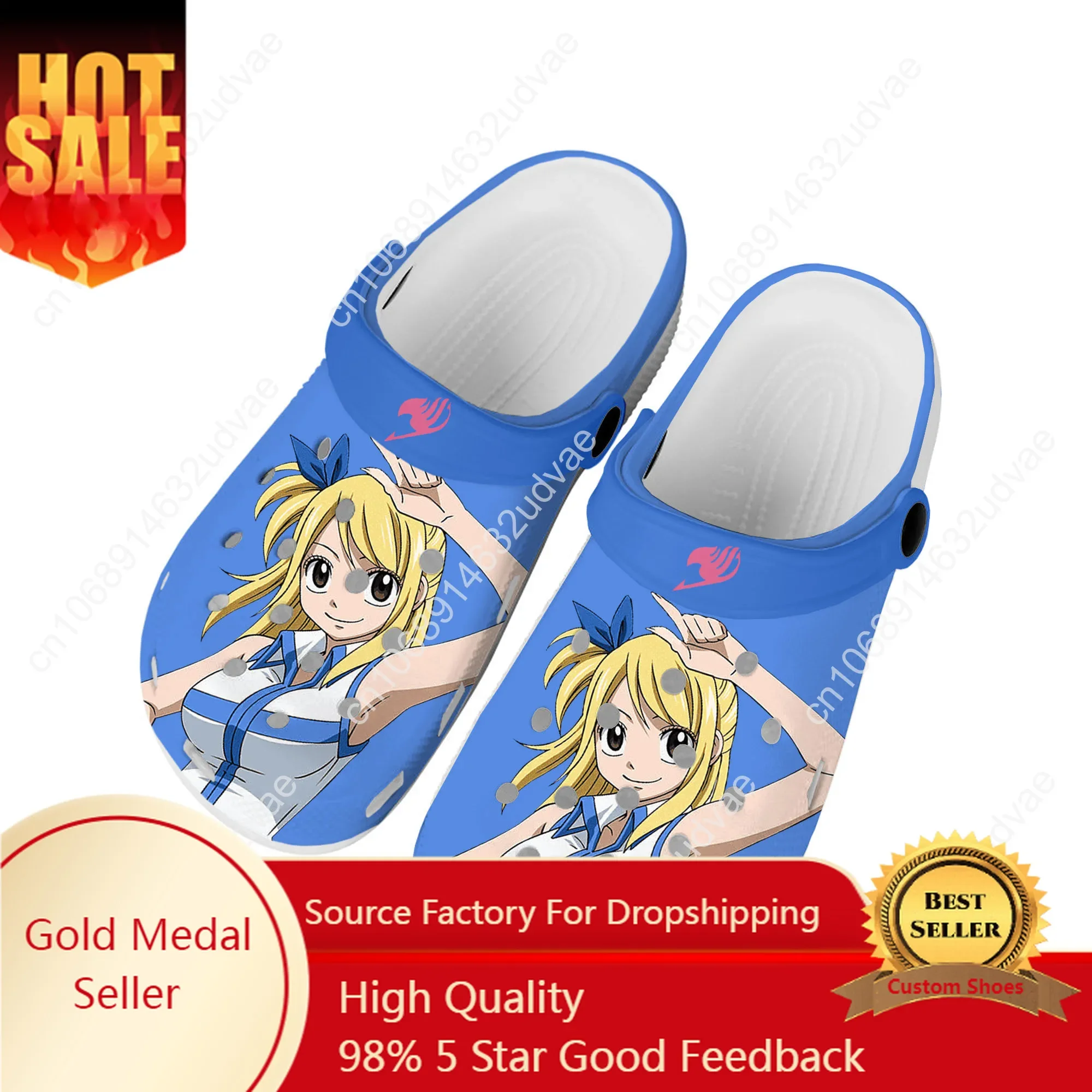 

Cartoon Lucy Heartfilia Anime Fairy Tail Home Clogs Custom Water Shoes Mens Womens Teenager Shoe Garden Clog Beach Hole Slippers