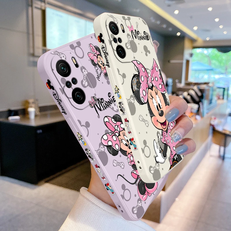 Disney-funda de Minnie rosa para Xiaomi Redmi Note 13, 12, 12Pro, 11, 11S, 11T, 10S, 10 Pro Plus, 5G