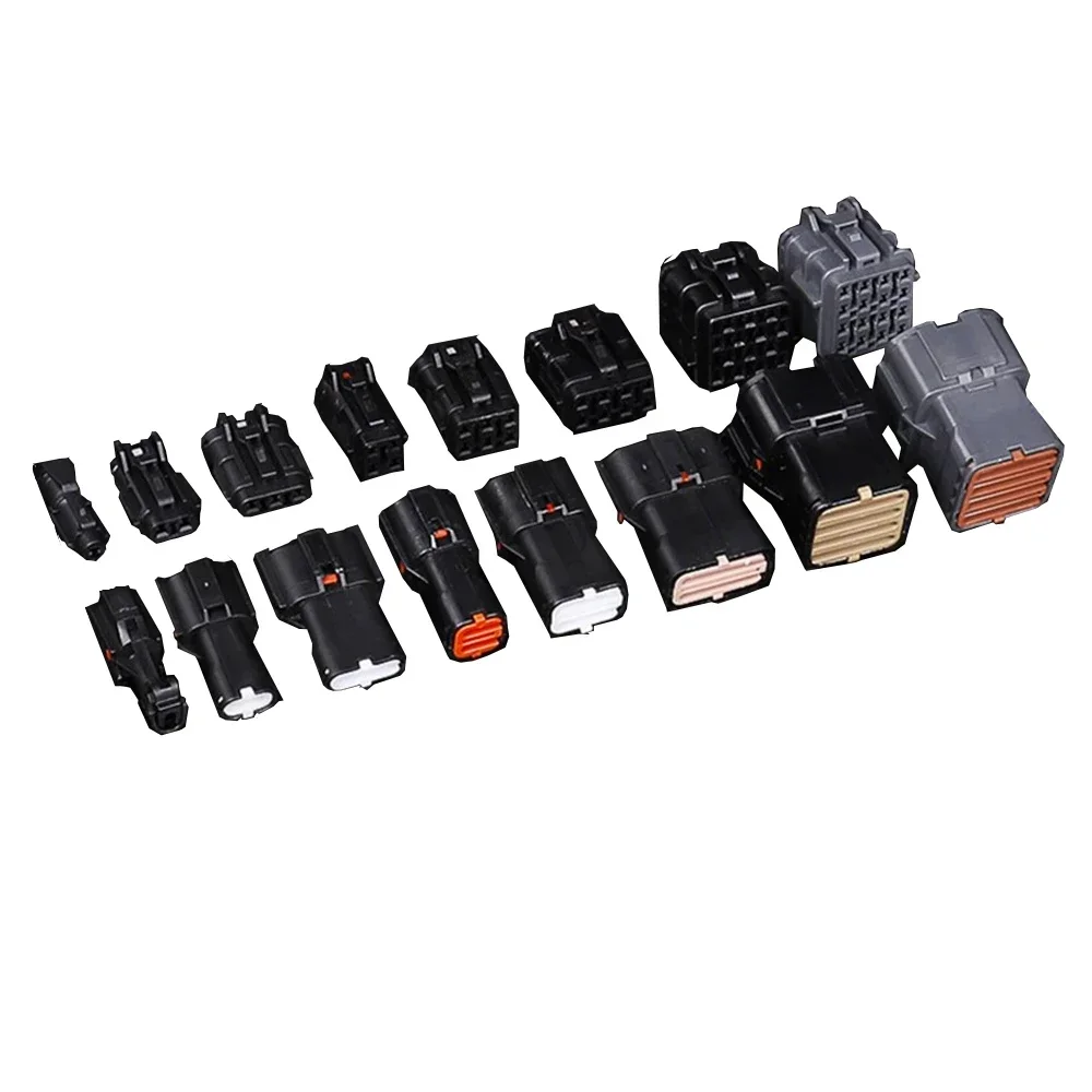 1SET 1/2/3/4/6/8 Automotive Harness Waterproof Connector 1.8 Series  Male and Female  0.2-1.0mm2