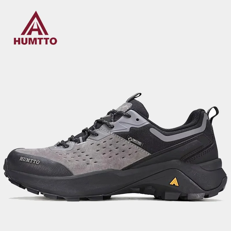 

Humtto Cowhide Outdoor Hiking Shoes Men Breathable Climbing Men Sneakers Trekking Hunting Tourism Mountain boots casual shoes