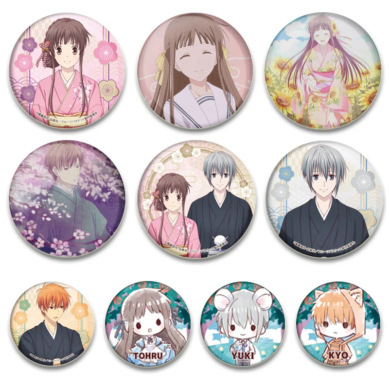 Anime Fruits Basket The Final Season Pins Cute Love Cartoon Badge Souma Kyo Honda Tohru Brooches Backpack Clothes Gift Accessory