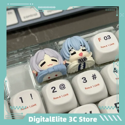 Nuevas teclas de teclado mecánico con temática de Frieren Beyond Journey'S End, teclas de juego de Anime Frieren Himmel de resina R4 con perfil de cereza