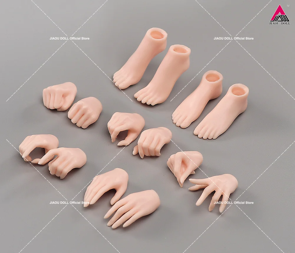 1/6 Female 5pairs Hand Shape Gestures Model  2pairs Feet Model Body Accessories Fit 12\'\' AB001 TBL JIAOU Soldier Action Figure