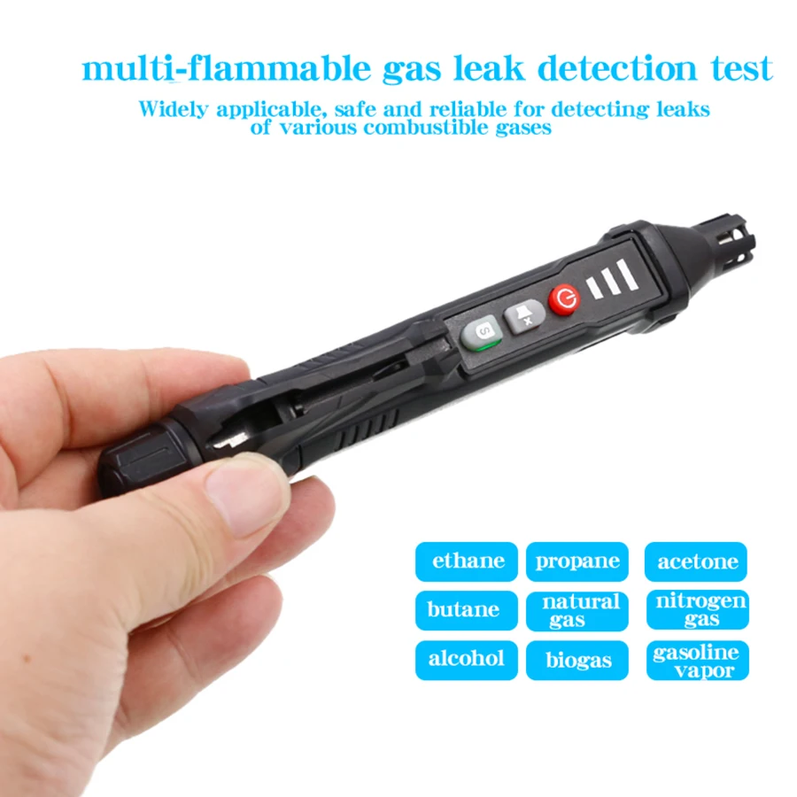 PEAKMETER PM6308 Combustible Gas Detector, Household Natural Gas Leak Detector, LPG and Coal Gas Leakage Tester