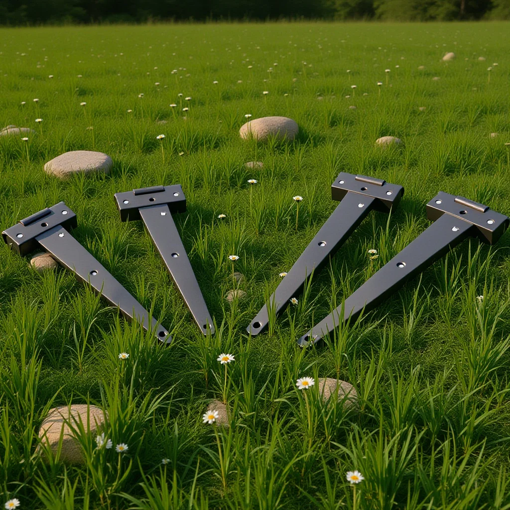 

4Pcs T Shape Hinges 10 Inch Galvanized Iron Heavy Duty Door Hinges for Cabinet Barn Room Doors Furniture Fittings