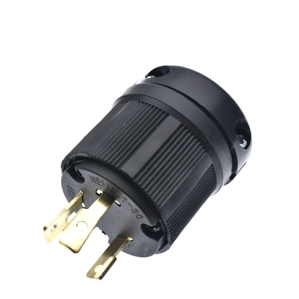 Assembled UL NEMA L6-30P L6-30R US 30A wired industry connector America Tripolar male female anti-loose locked plug socket