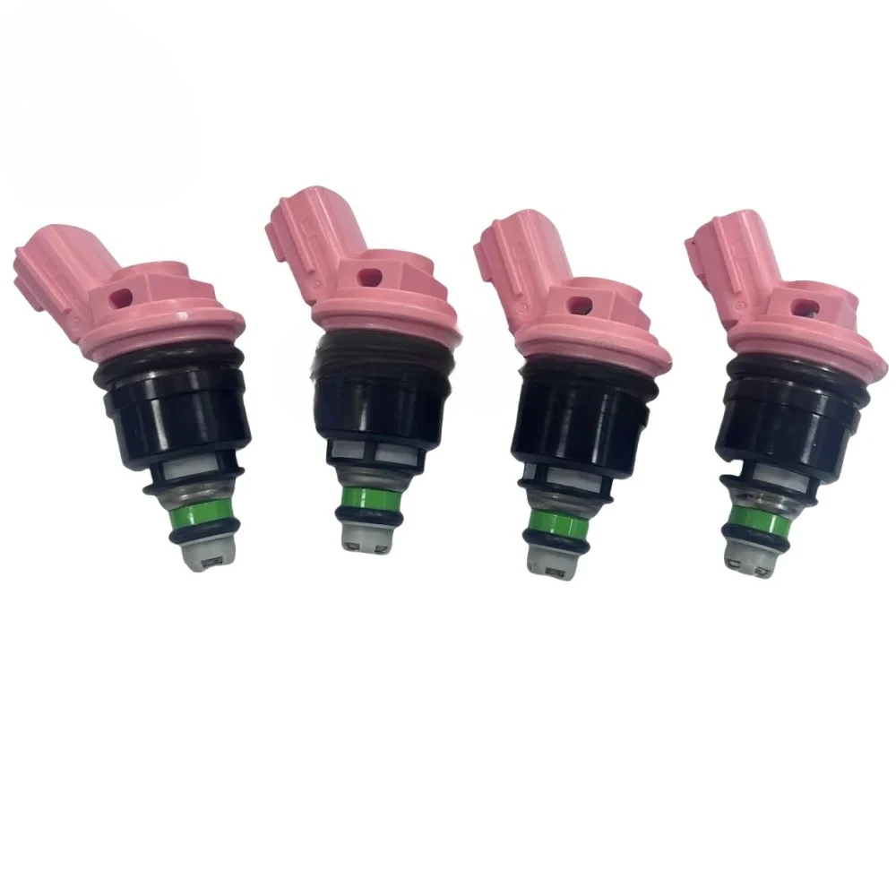 4PCS Fuel Injector Nozzle 16600-10Y00 16600-53J00 16600-10Y00 16600-96E01 For Nissan SR20DE 2.0L KA24DE 2.4-.