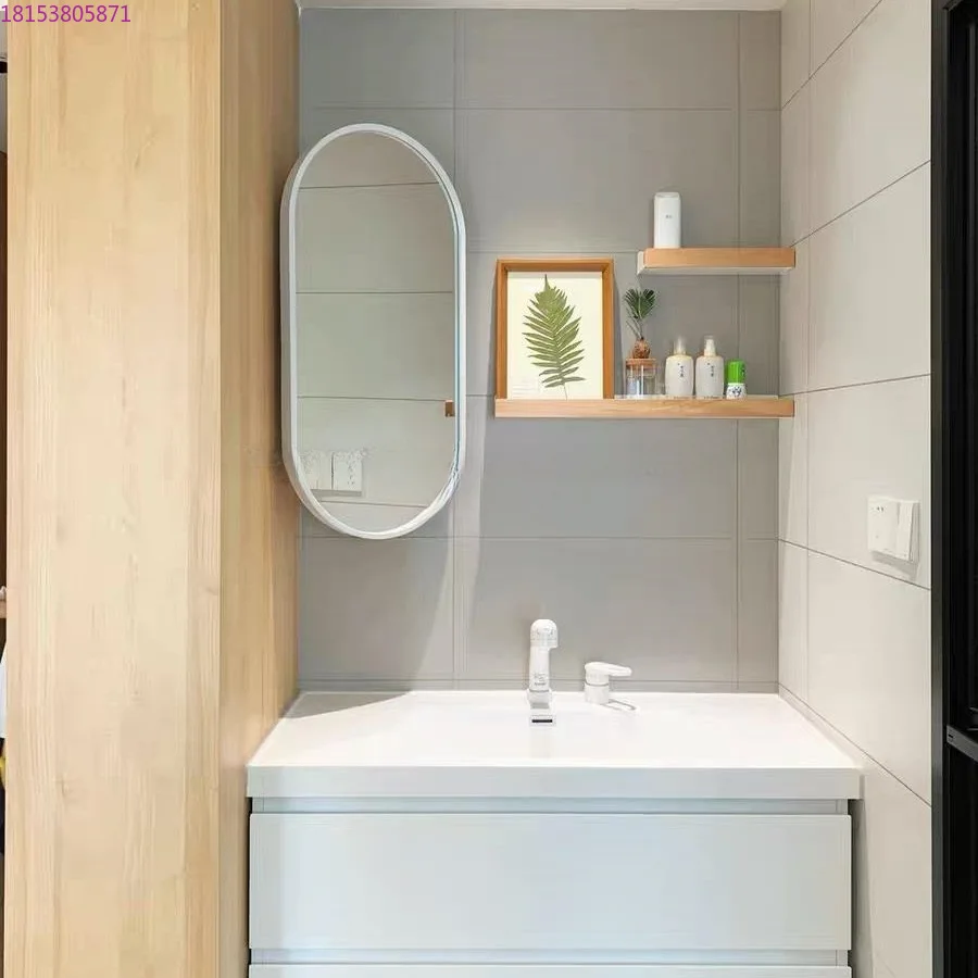 Corner Feng Shui Wall Corner Hanging Mirror Rotatable Bathroom Mirror Oval Side Bevel Mirror