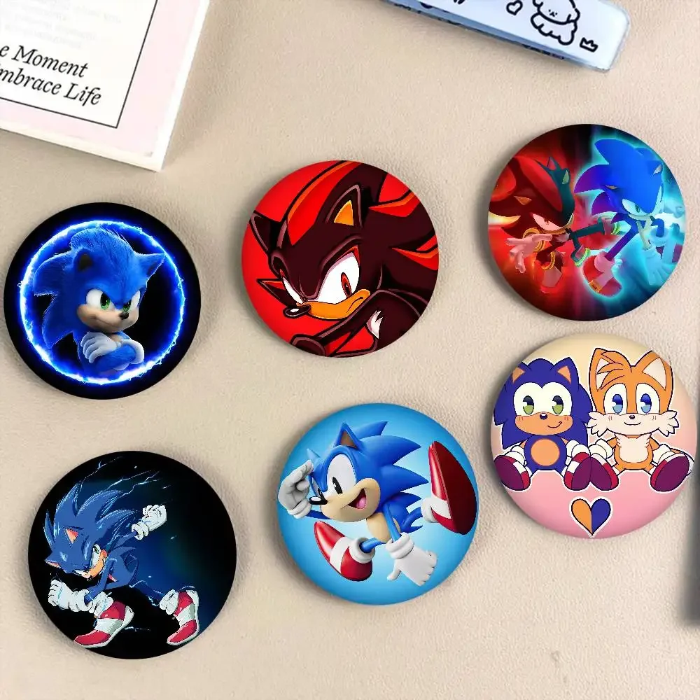 سونيك القنفذ صفيح دبوس زر مخصص أنيمي دور المدرسة القديمة بروش الكرتون طوق شارة مجوهرات هدية المشجعين #1