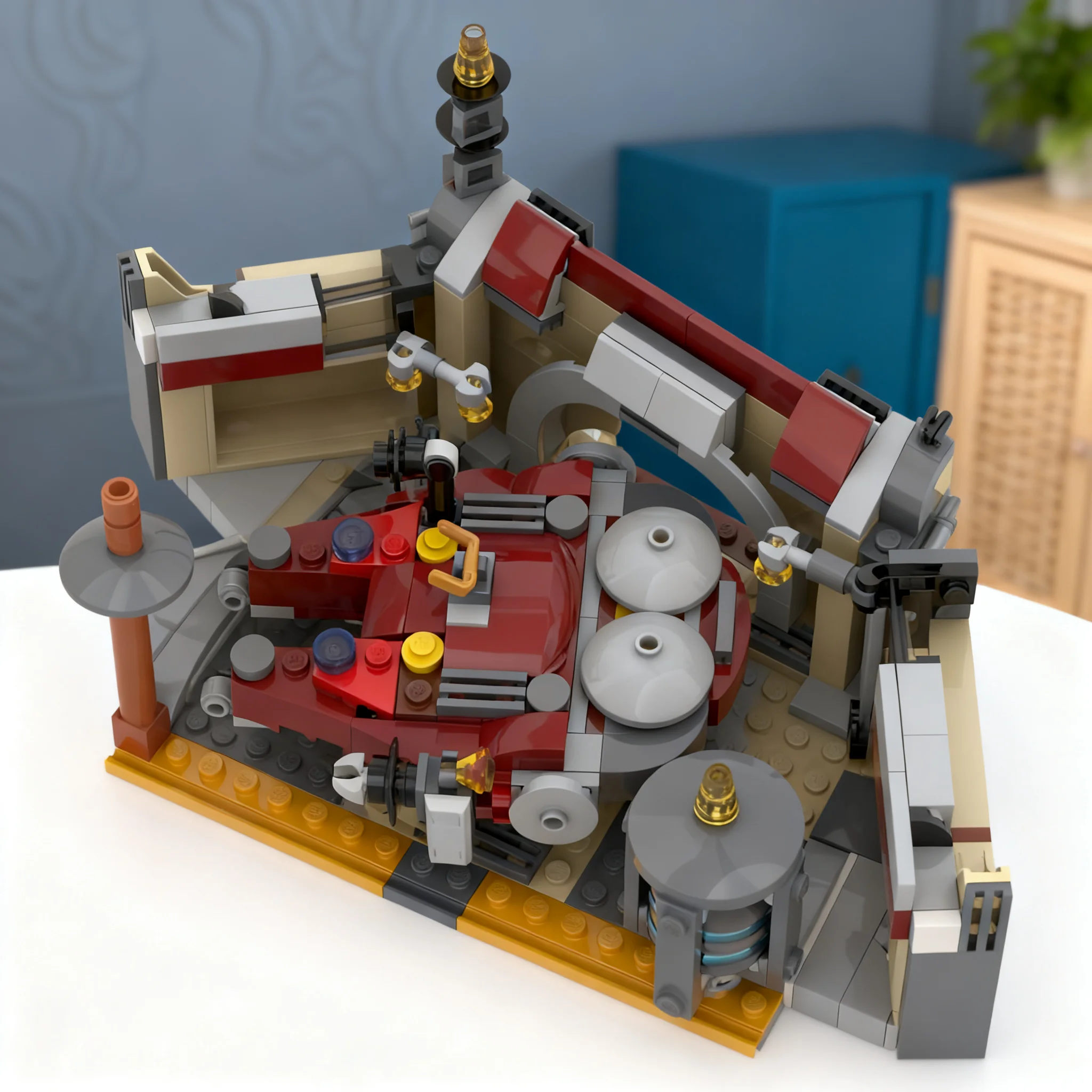 319pcs MOC Dorado Falcon In Docking Bay Star Battle Model Building Blocks Christmas Gifts Display Creative DIY Brick Assemble