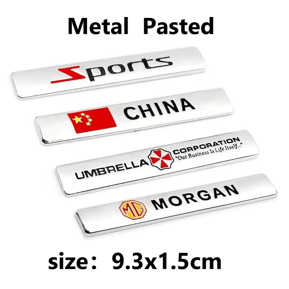

93x15mm Pasted Metal Stickers For MG ZS HS MG4 MG5 MG6 MG7 Cyberster ES5 ONE GT GS MG3 EZS 3SW MARVEL modify Sticker