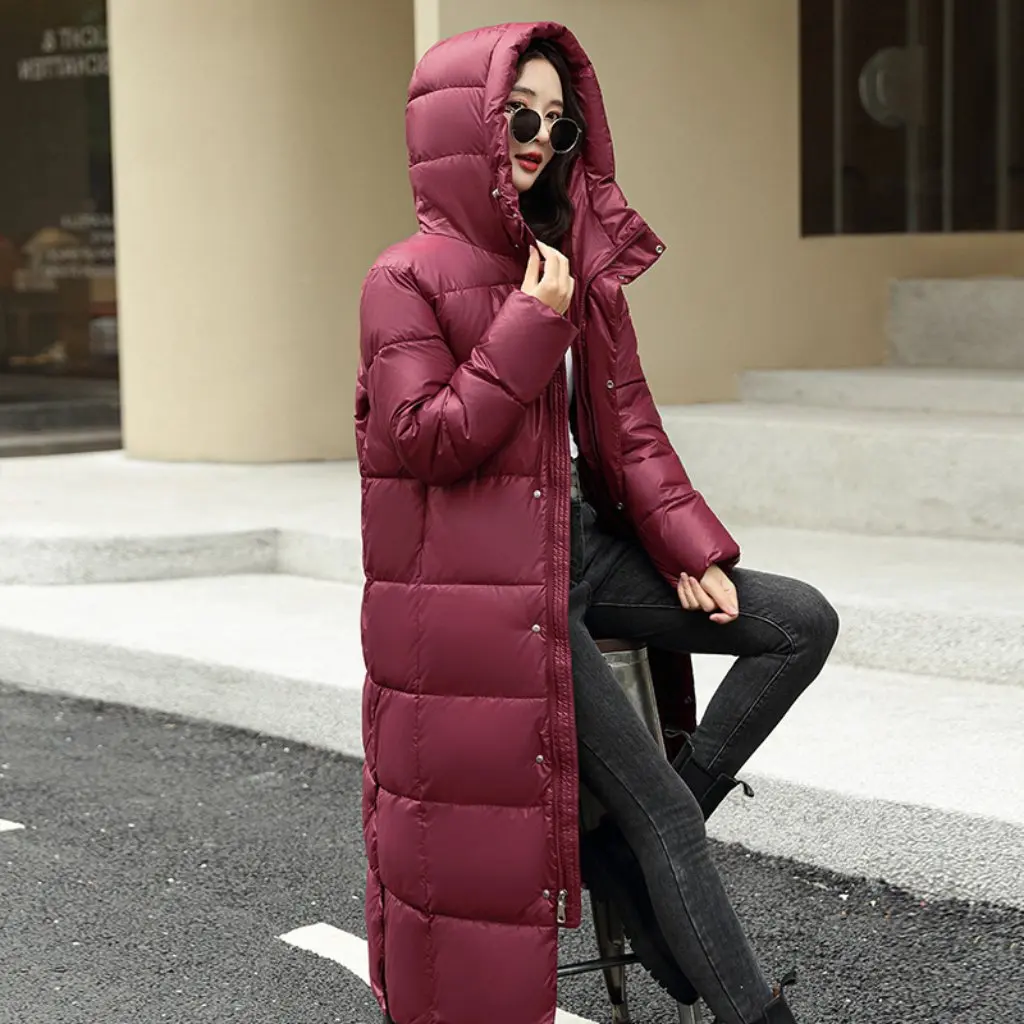 Manteau épais mi-long rembourré en coton pour femmes, manteau à pain au dessus du genou de Style coréen, vêtements d'extérieur d'hiver pour étudiants