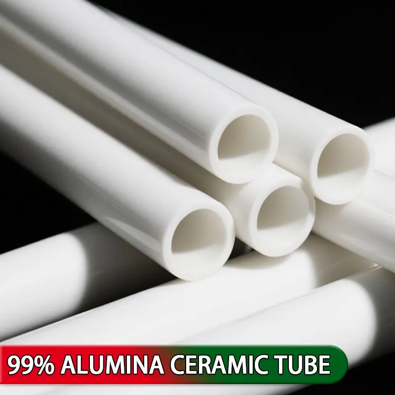 99% Alumina Ceramic Thermocouple Protection Tube | High Temperature & Corrosion Resistant | Insulated Hollow Single-Hole Pipe