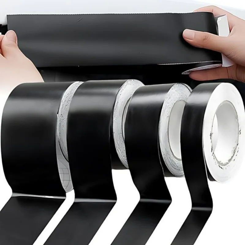 

3/5/7/10CM Glossy Black Vinyl Wrap Stripes Chrome Delete Blackout Vinyl Window Trim Film for Car Interior Hood Roof Pillar