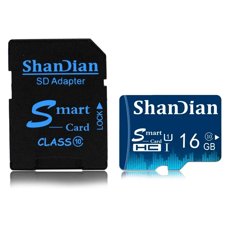 SHANDIAN-Carte mémoire haute vitesse, 8 Go 16 Go 32 Go 64 Go Micro TF/SD, 128 Go, pour smartphone/tablette