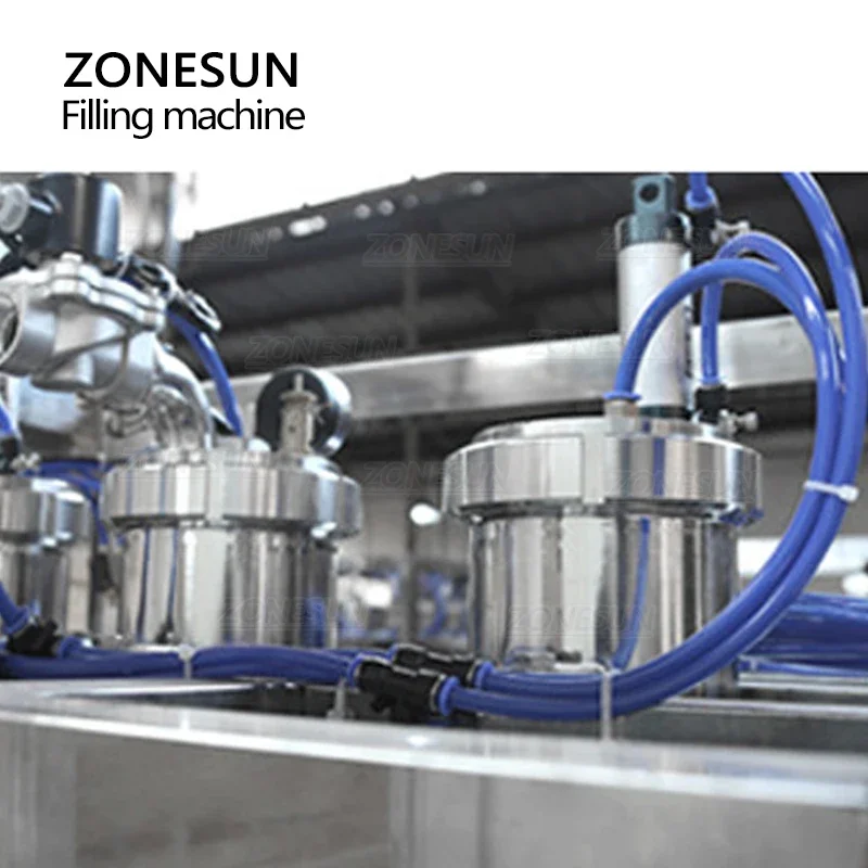 ZONESUN-Machine de Remplissage de Bière Soda pour Club d'Eau Mousseuse de Rotterdam, Equipement Satisfait Alcoolisé, Boissons Aérées, ZS-DG4 de Bouteilles