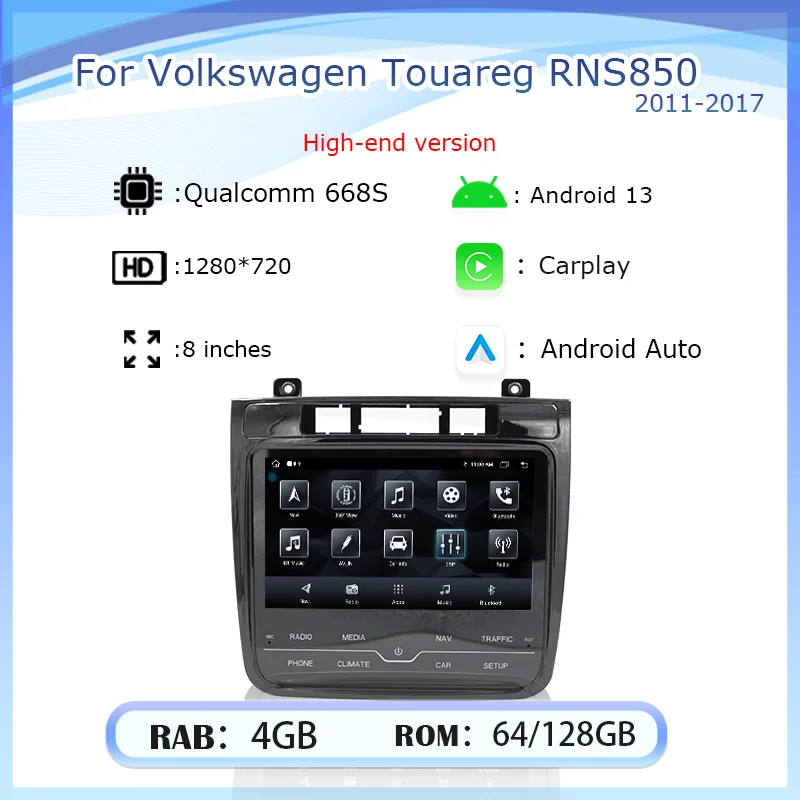 Full Android System! 8 Inch Car Radio Stereo For VW Touareg 2011-2018 RNS850 Wireless Carplay Android Auto GPS Multimedia Player