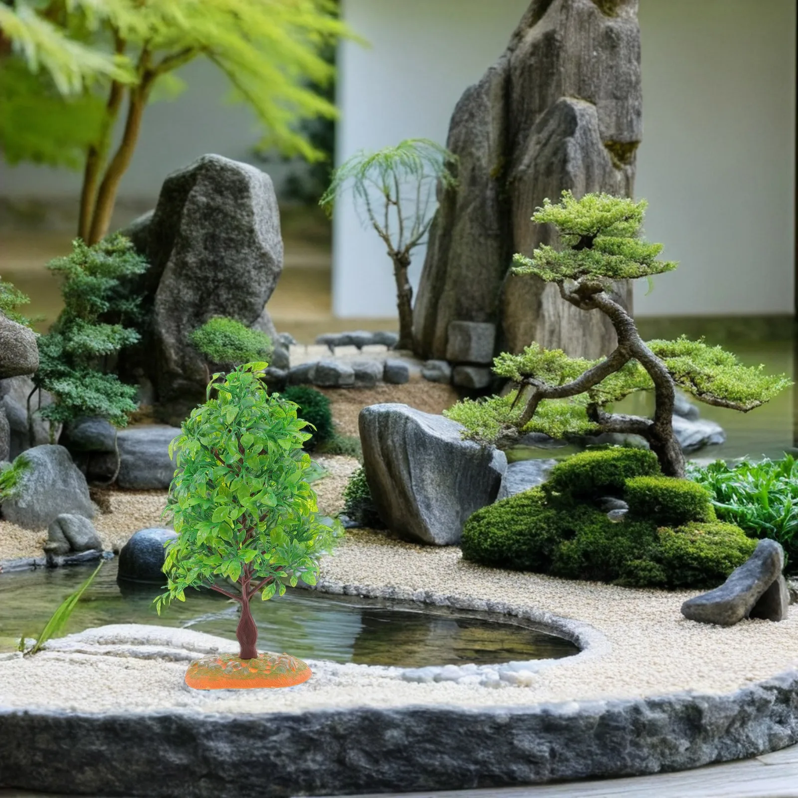 

Miniature Tree Artificial Plastic Tree for Micro Landscape Miniature Railway Scenery Garden Decor Craft