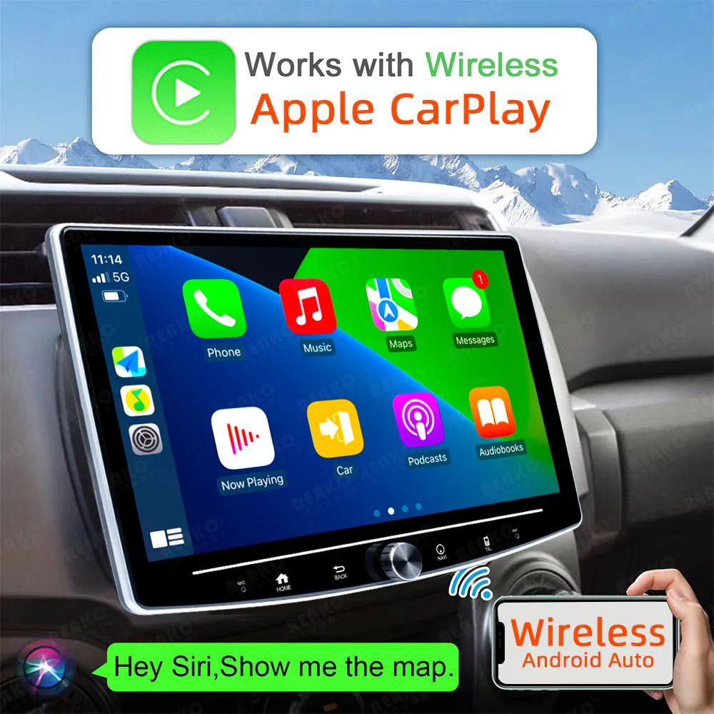 Radio con GPS para coche, reproductor de audio y vídeo con Android 12, 3G + 32G, DSP, giratorio, 1 din, 10,1 pulgadas, 360 grados, universal, 4G, 8 núcleos, Wifi, X-REAKO