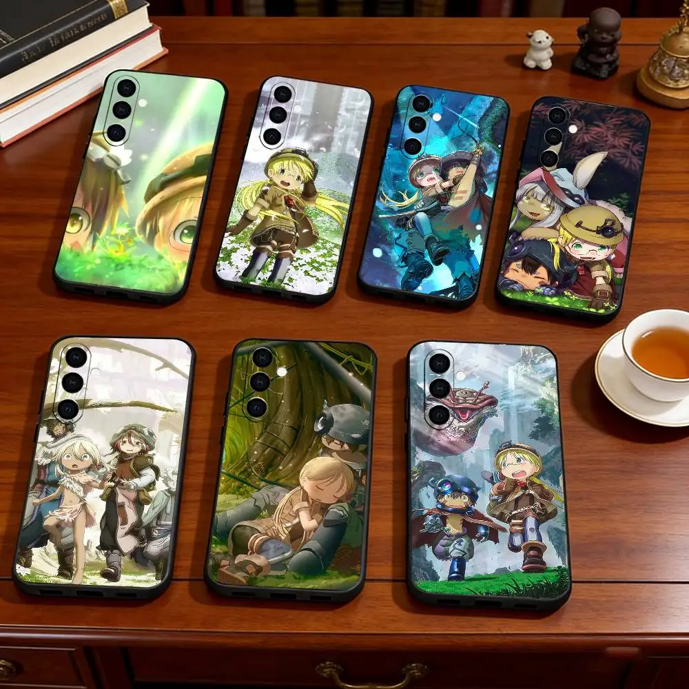 Anime M-Made in Abyss Phone Case Black Silicone Soft For Samsung Galaxy A73,A72,A71,A70,A53,A52,A51