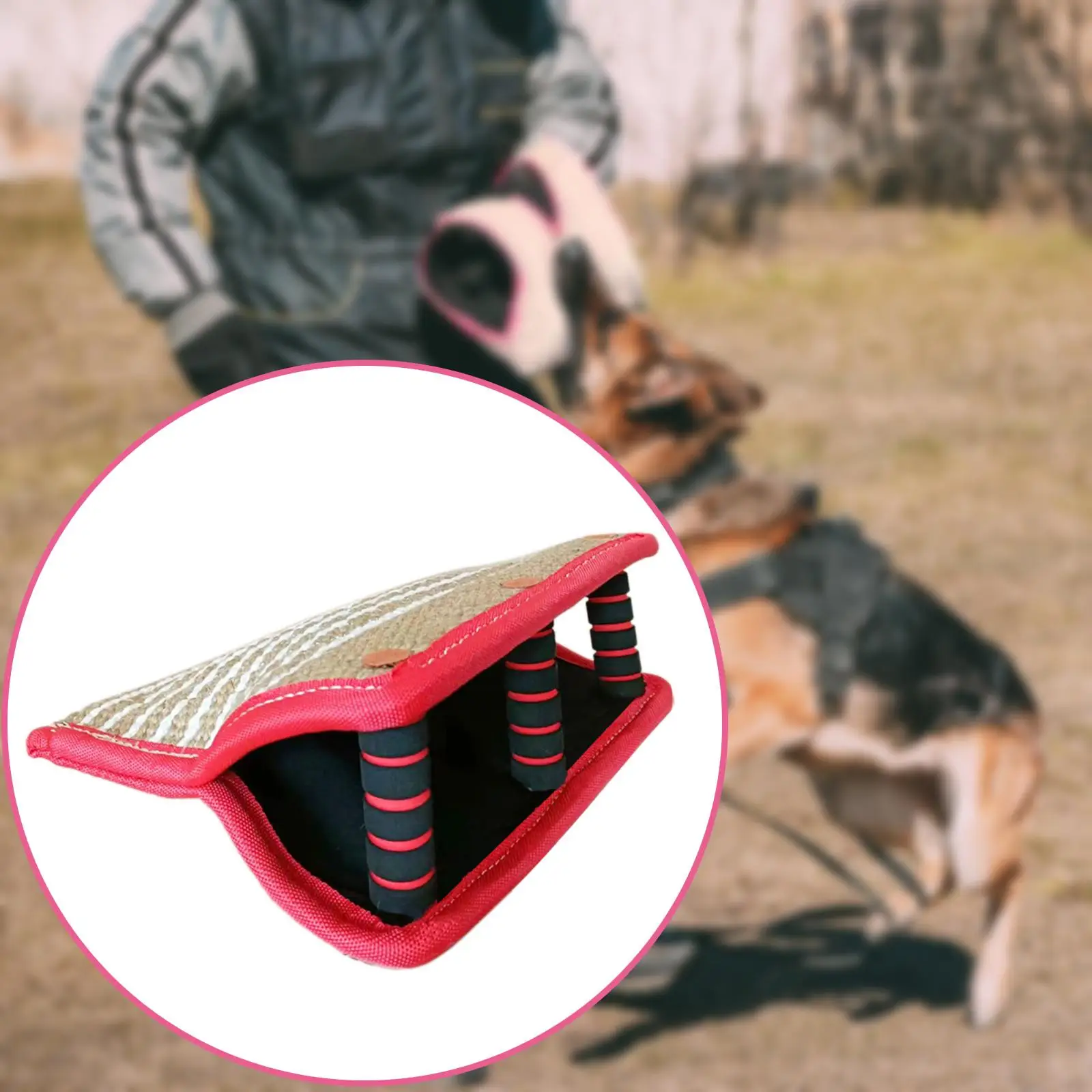 Dog Bite Pillow Sturdy Dog Training Toy Multipurpose Bite Training Entertaining Grinding Large Dog Puppy Playing Outdoor