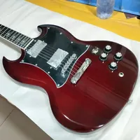 Free Shipping Red Poly Finish HH Pickups Fixed Bridge Electric Guitar Rosewood Fingerboard Chrome Hardwares in Stock