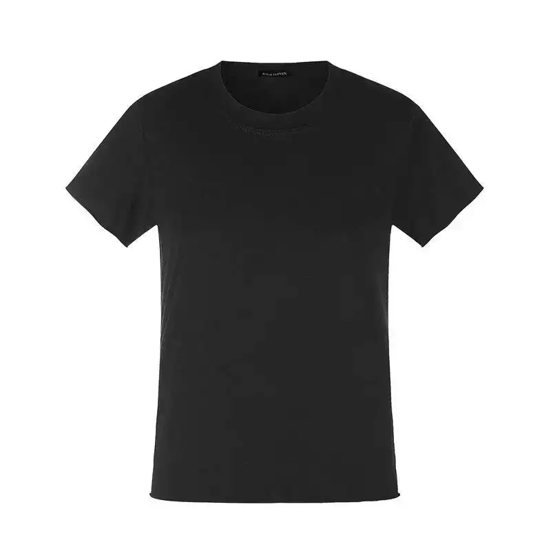 American Minimalist Solid Color Short Sleeve Men's T Shirt Bodyfitting Foundation Skinfriendly Summer Pullover Tops N4MJ