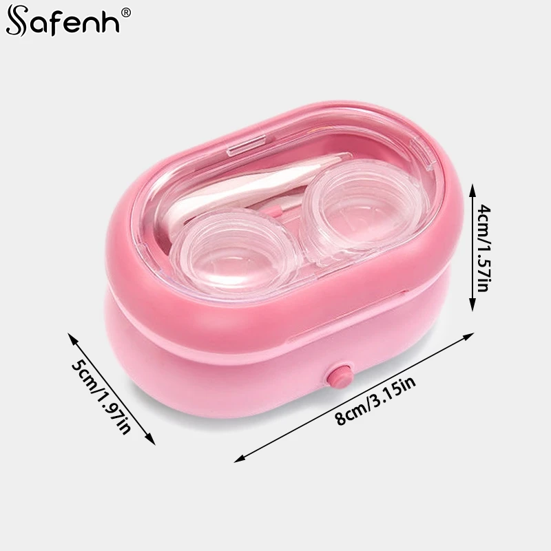 1pc Contact Lens Ultrasonic Cleaning Machine Remove Tear Protein Beauty Pupil Storage Cleaning Container Travel Portable Cleaner