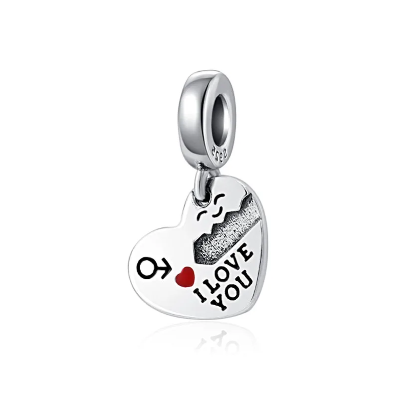 2024 New I Love Your Mother, sisters, Father, Family Charm Pendant, Fitted Original 925 Sterling Silver Bracelet DIY Accessories image 3