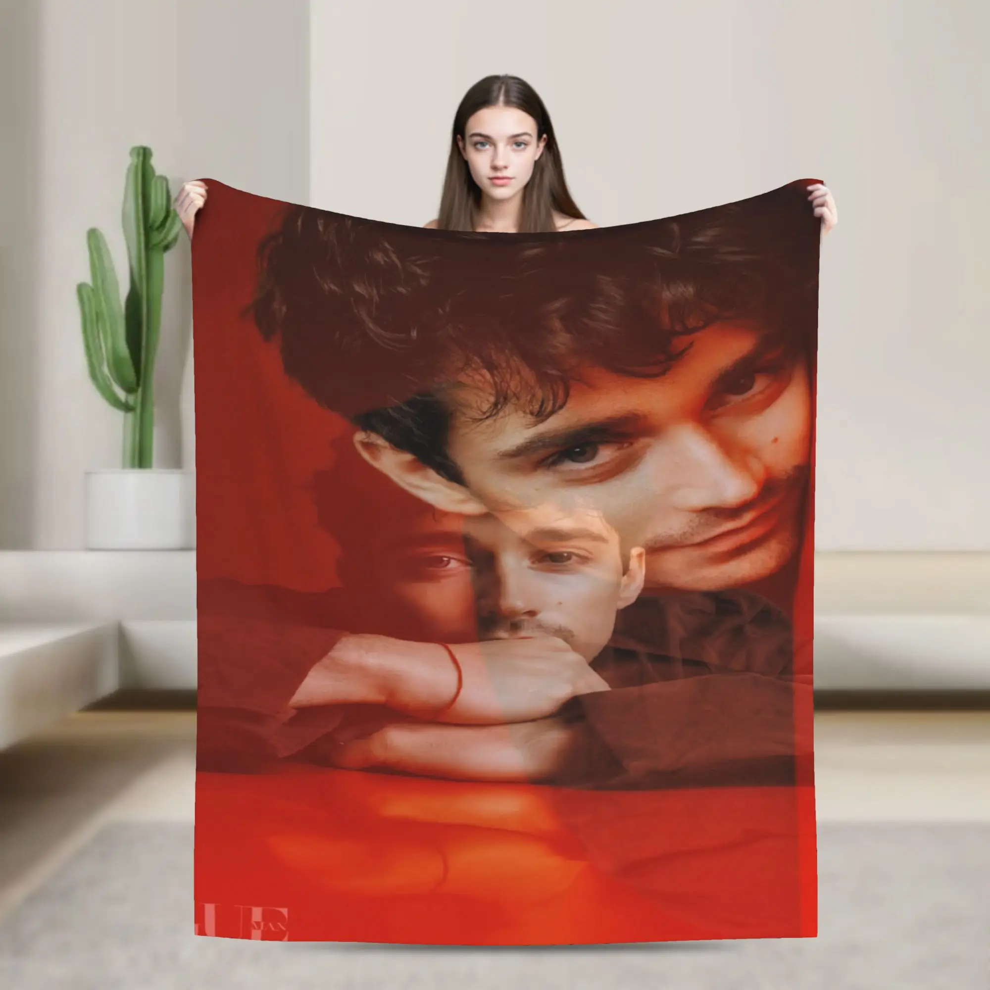C-Charles L-Leclercs Warm Blanket  Picnic Plush Throw Blanket Graphic Outdoor Flannel Bedspread Sofa Bed Cover