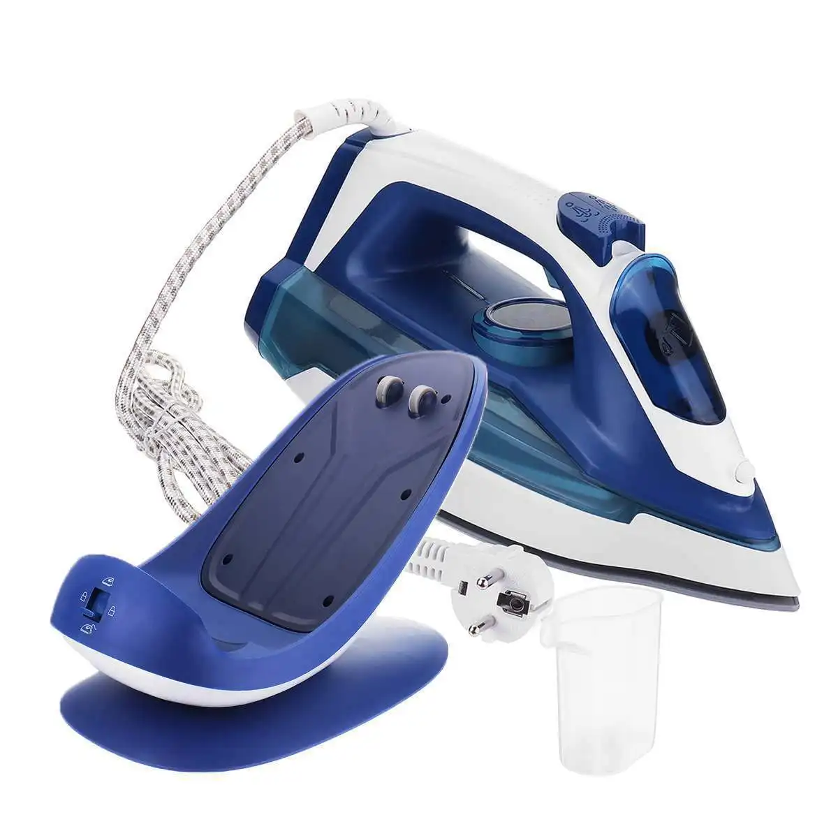 

2400 Watt Portable Corded/Cordless Steam Iron, With Carrying Case, Non-Stick Sole Plate