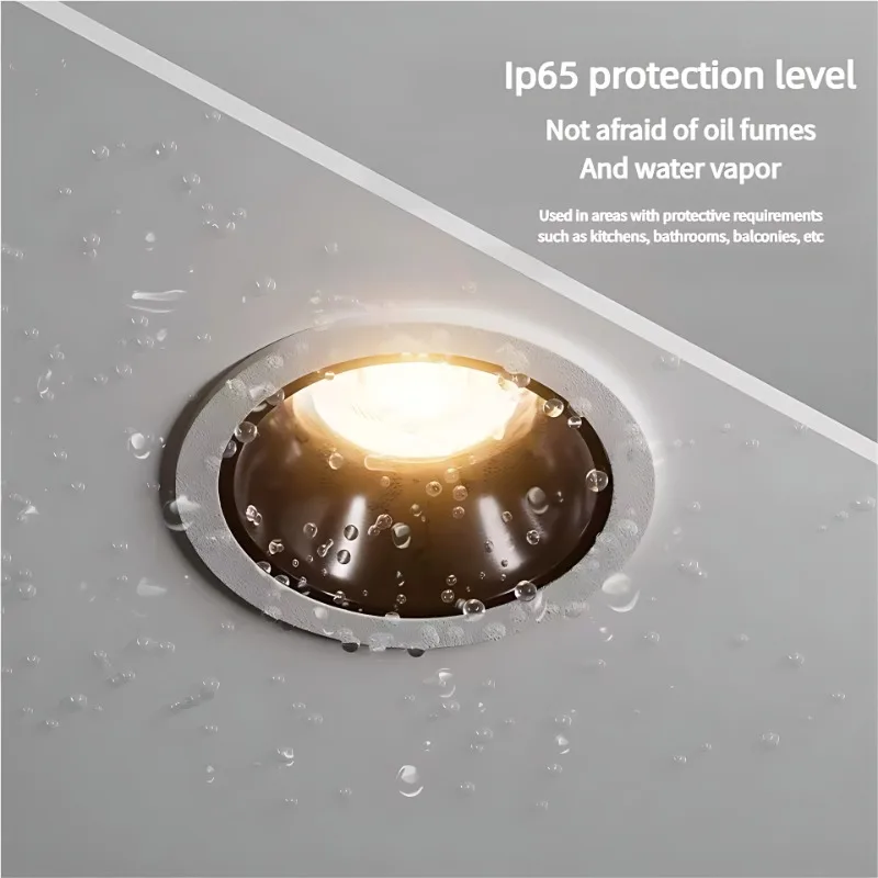 Waterproof led Ceiling Lamp 110v 220v Full Spectrum Recessed Downlight Moisture-proof Light for Kitchen Bathroom 10w 20w 28w