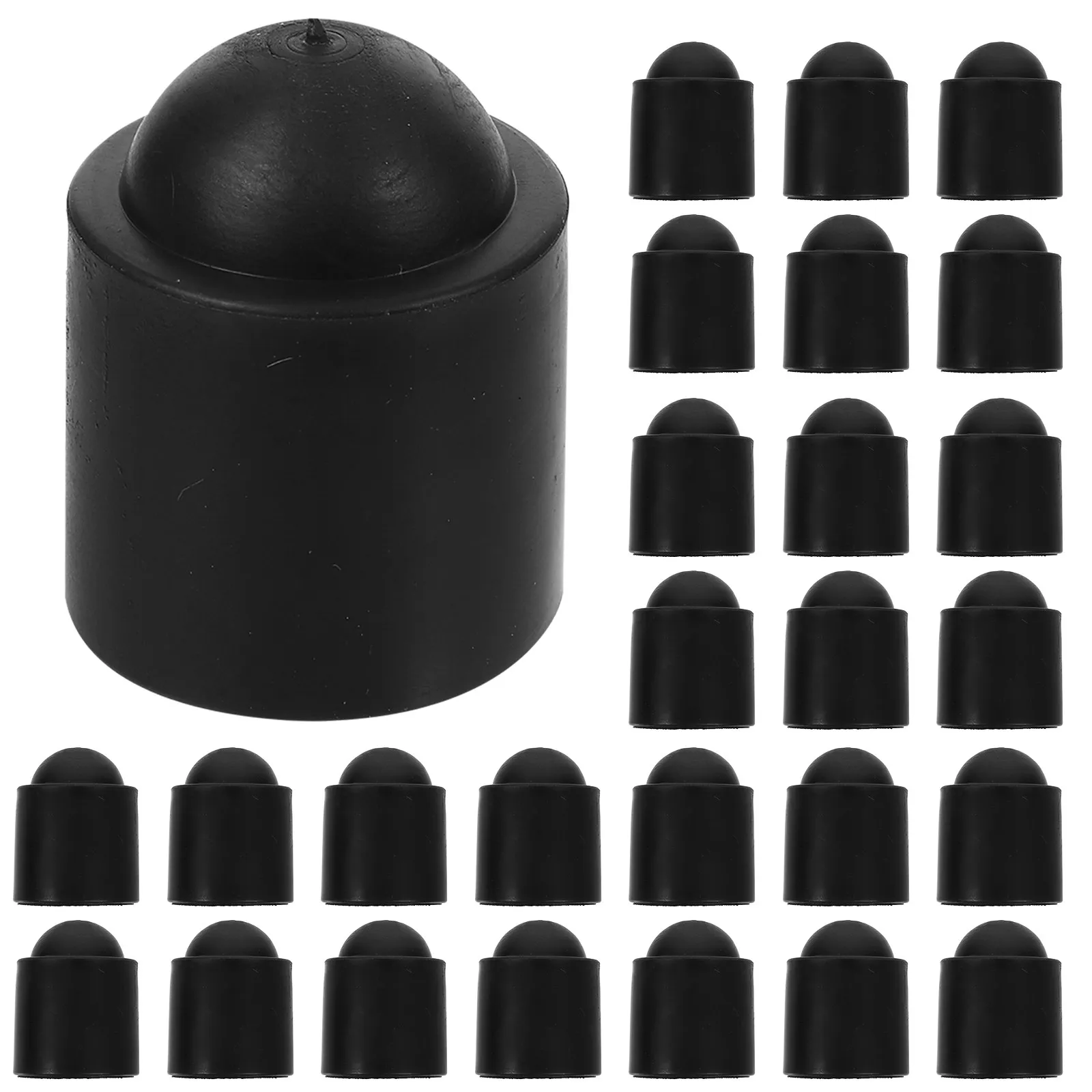 

25Pcs Billiards Cue End Protectors Rubber Covers Pool Cue Tip Protection Snooker Rods Replacement Pool Cues End Protecting Parts