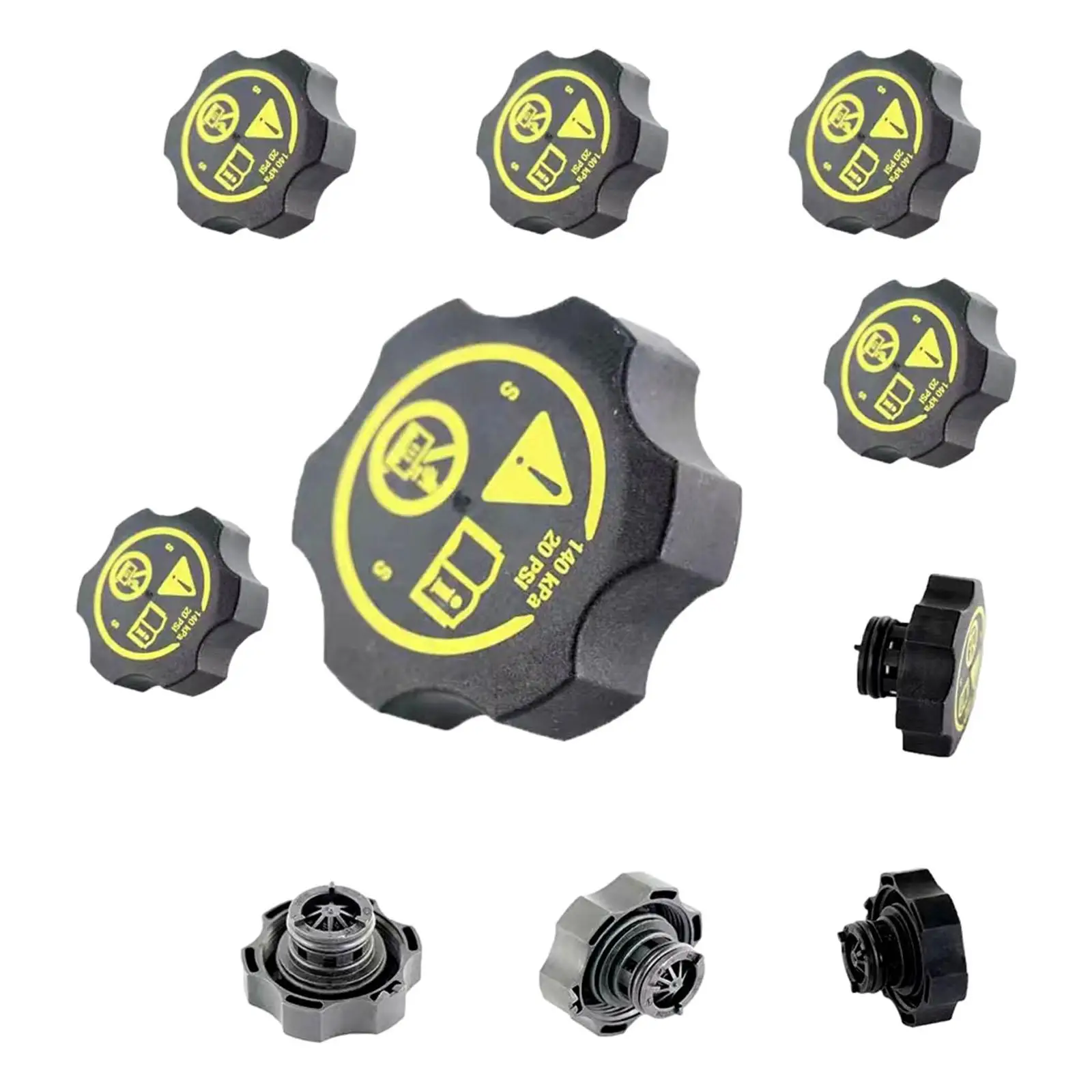 10x 13502353 Radiator Expansion Coolant Tank Cover Sturdy 316702182 6.5x3.5cm