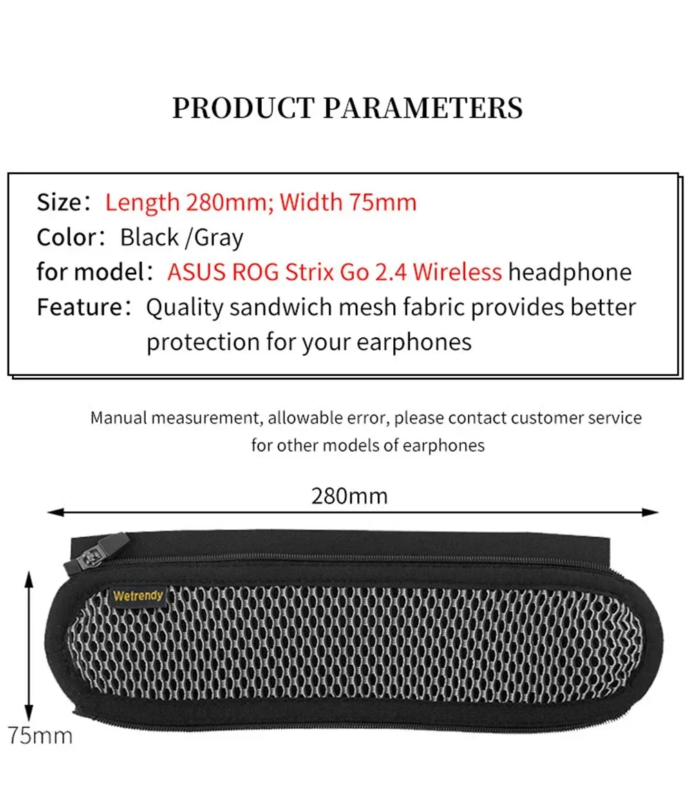 Replacement Headband Cover for ASUS ROG Strix Go 2.4 Headphones Protective Headband Case,5.26