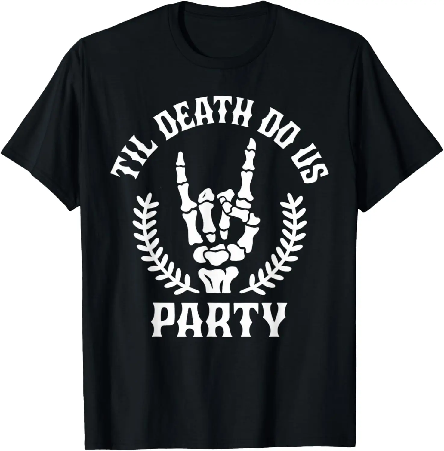 Til Death Do Us Party Halloween Wedding Graphic T-Shirt