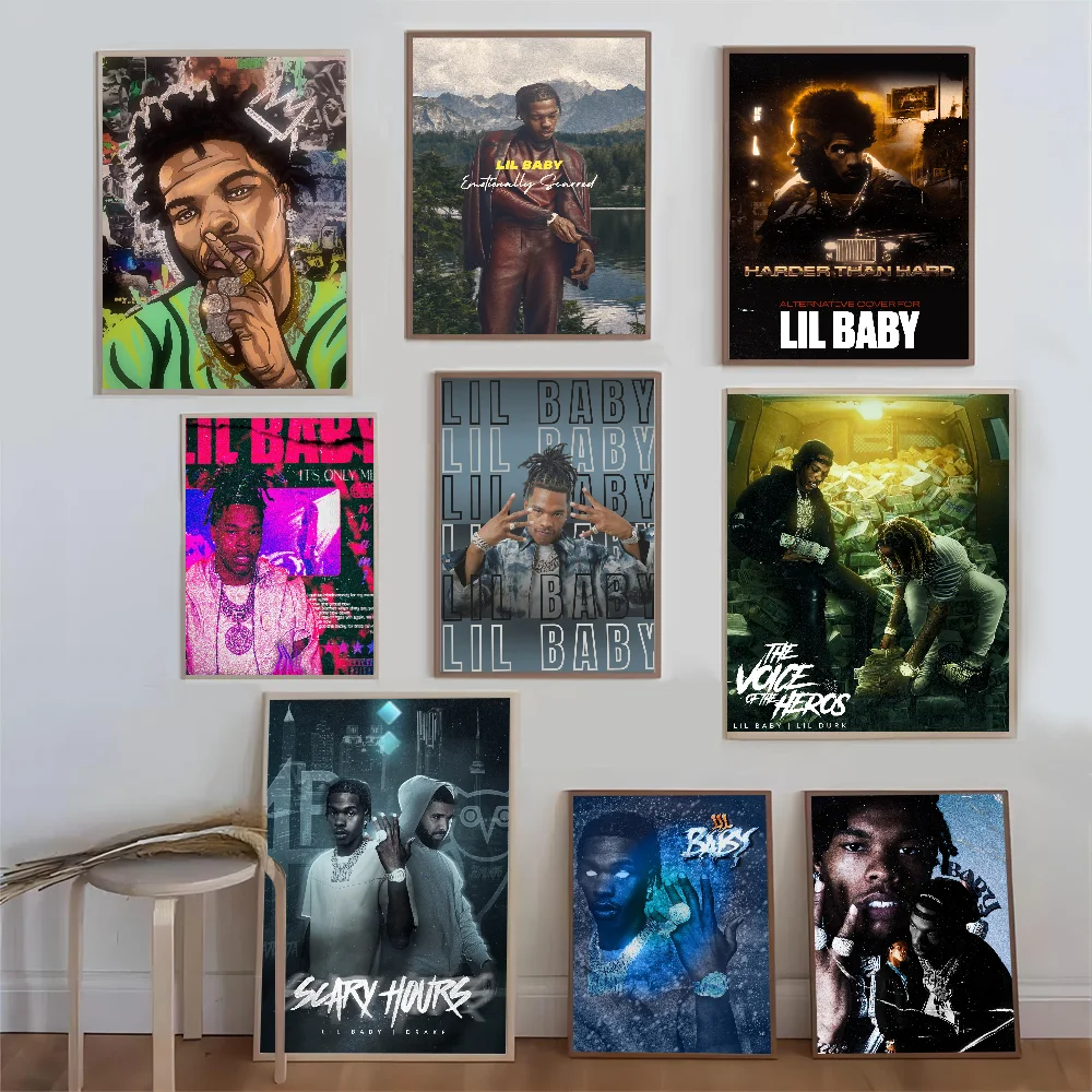 

Pop Rap Music Album Lil Baby Poster Good Quality Prints and Posters HD Quality Poster Wall Art Painting Study Home Decor