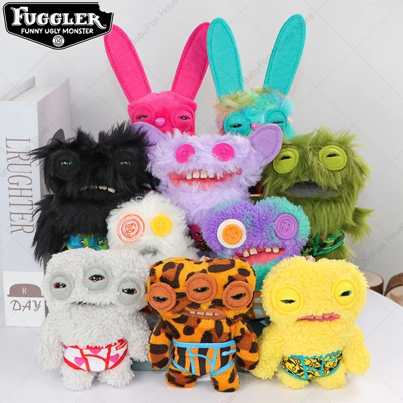 Original Fuggler Funny Ugly Teeth Monsters Plush Toys Kawaii Fugglers Love Fugg Rabbit Wide Eyed Weirdo Peluche Dolls Gift Kids