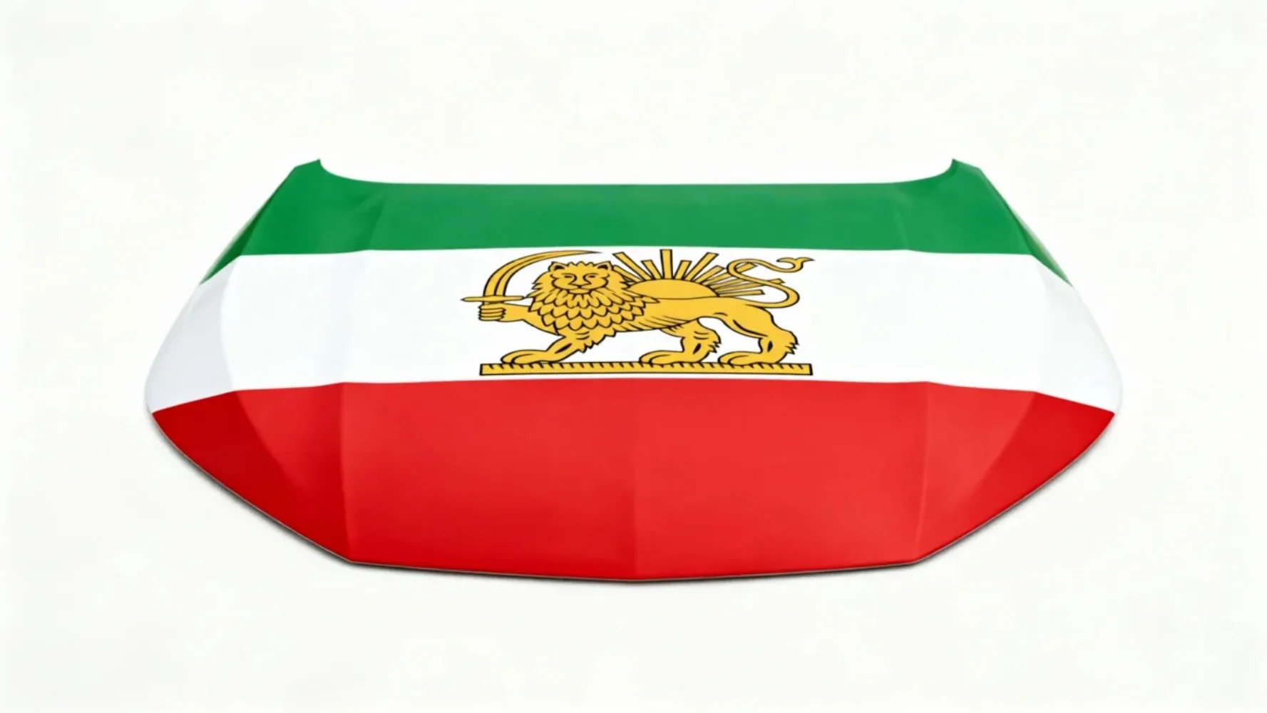 115x155cm 3.8x4.9ft Iranian National Emblem Flag Car Engine Hood Cover National Flag Fabrics For Pickup Truck SUV For Decoration