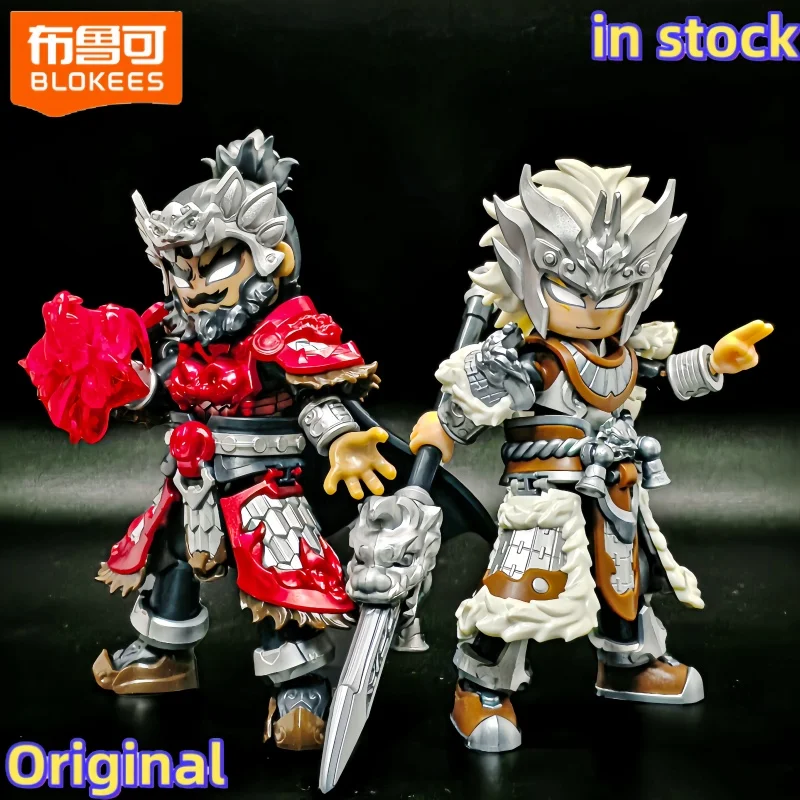 New Genuine Blokees Action Figure Herospire Armor Version Ma Chao Zhang Fei Creative Joint Movable Model Desktop Toys Gift