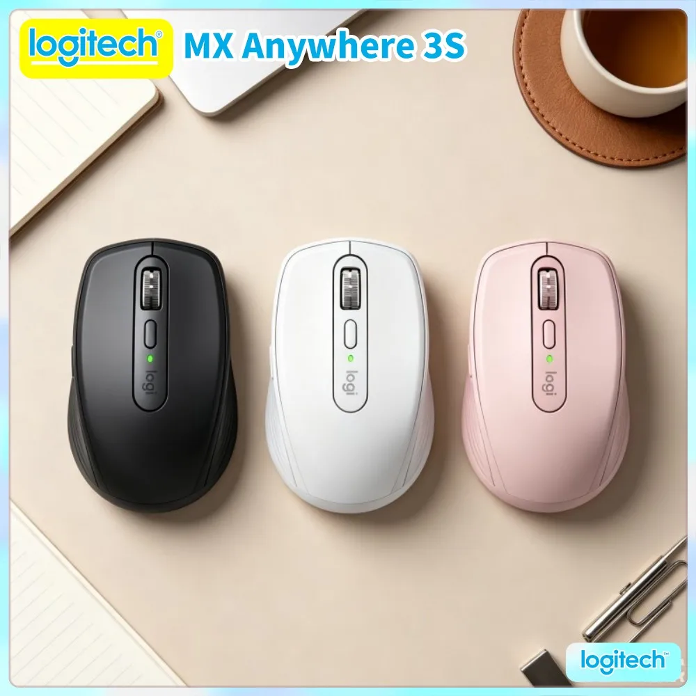 Logitech MX Anywhere 3S Wireless Mouse - 8K DPI, Magspeed Scroll, Silent Click, Compact Durable Build, Study Room & Office Use