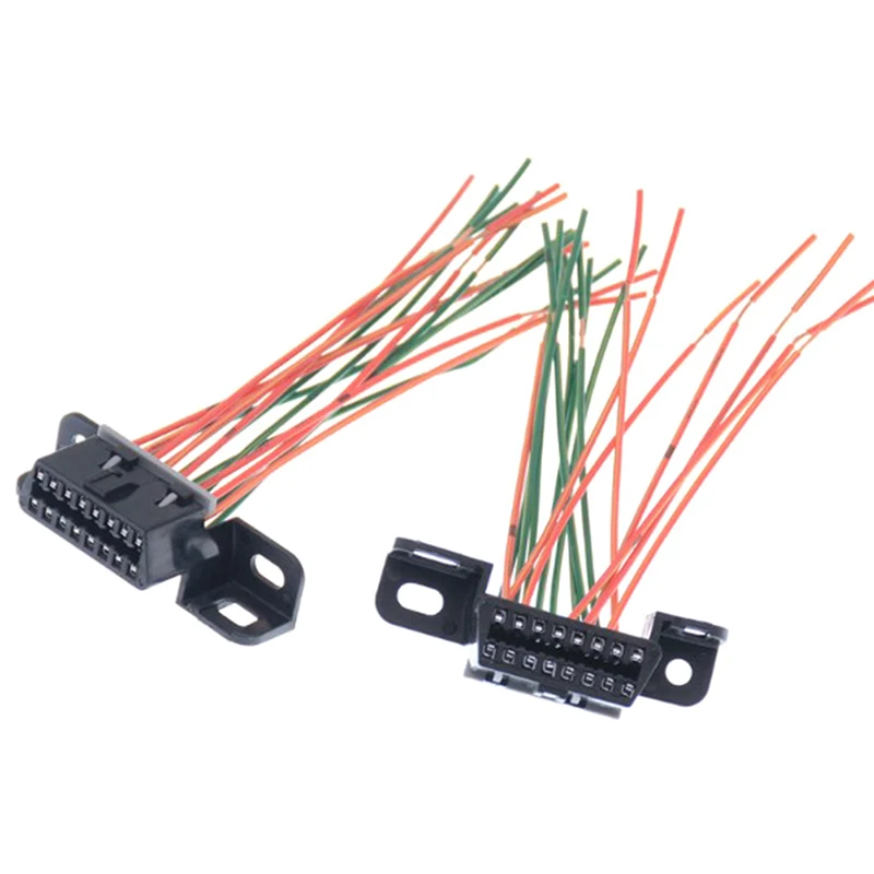 16 Pin Car Computer Detection Universal Connector Main Line Cable Female Extension Connector Obd 2 Adapter Cable